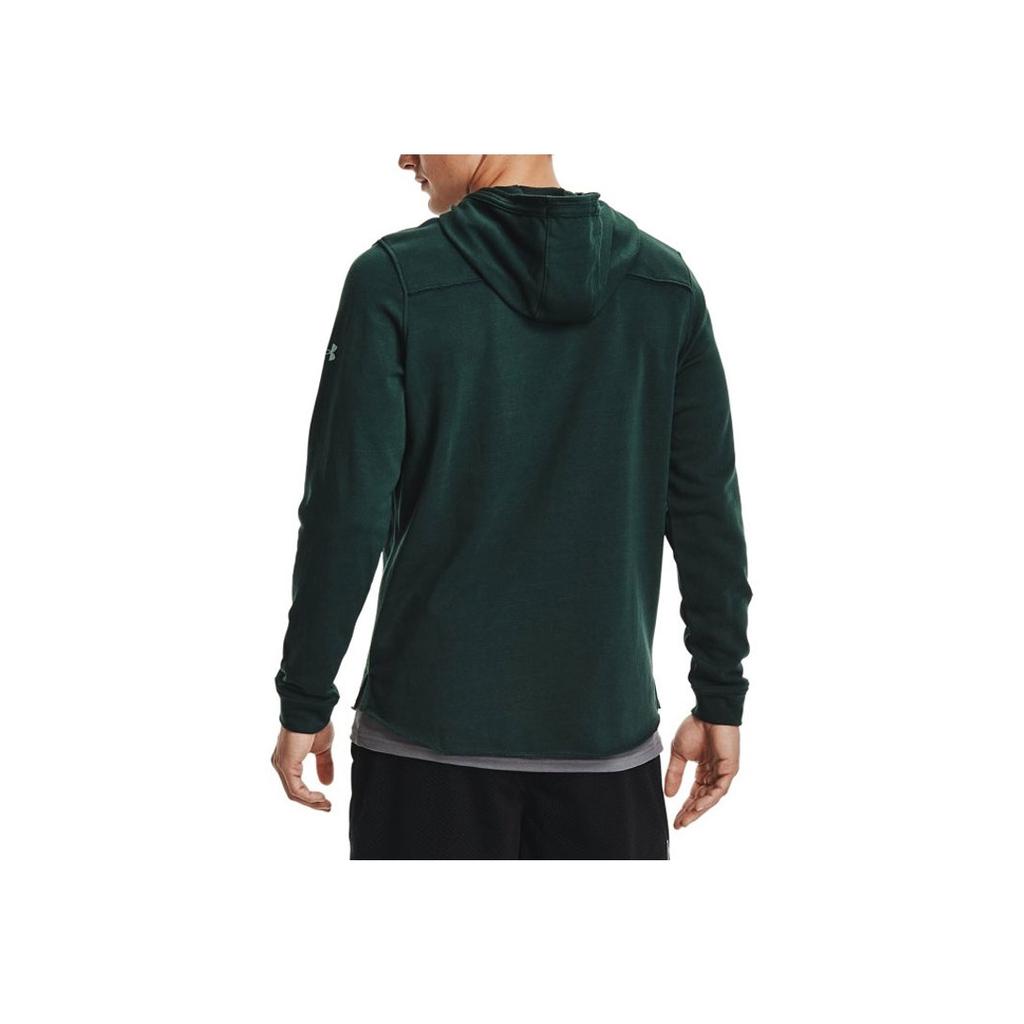 Under Armour Project Rock Johnson Logo Print Training Hoodie Men Hoodies Green 1361747-384