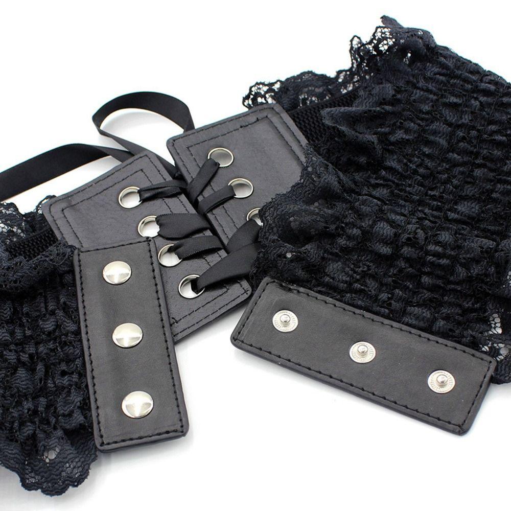 Black Elastic Cummerbunds PU Leather Waist Corset Elegant Wide Belt Girl