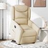 Cream Fabric Recliner with Rising Function