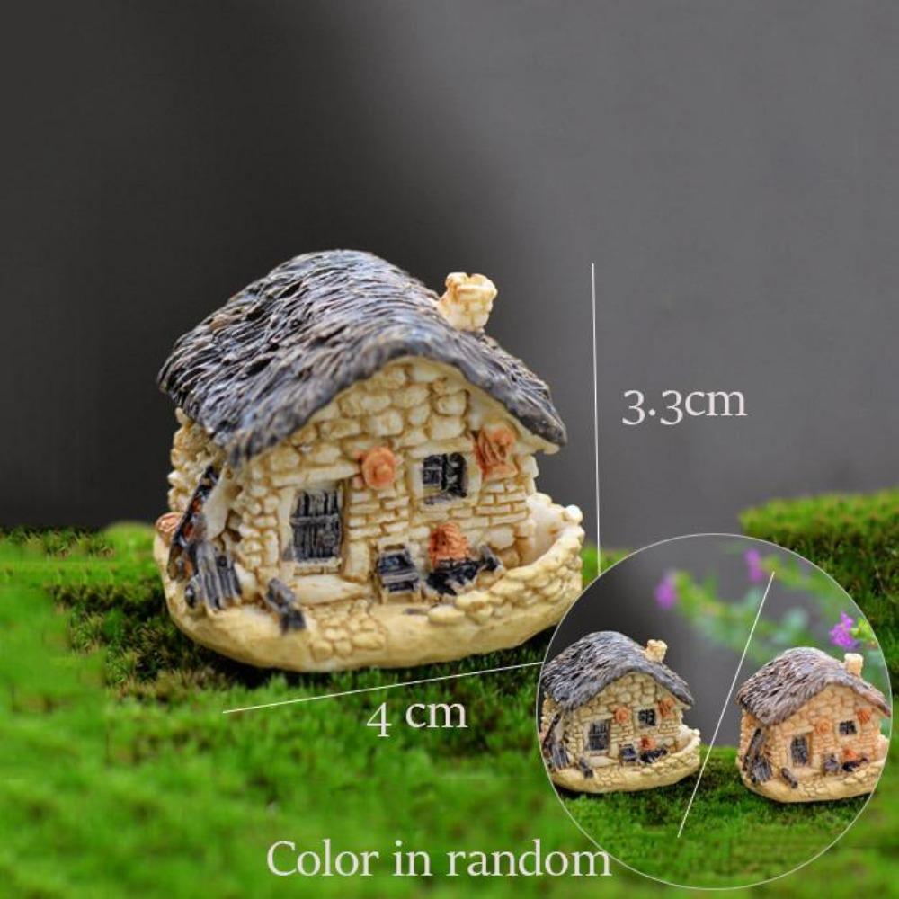 Vintage Decorative Figurines Mini House Water Fountains Flowerpot Fairy Garden Miniatures/Terrarium Pet Home Decor Ornaments DIY