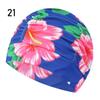 Printed Sports Accessories Elastic Nylon Turban Long Hair Protect Pool Bathing Hats Swimming Cap
