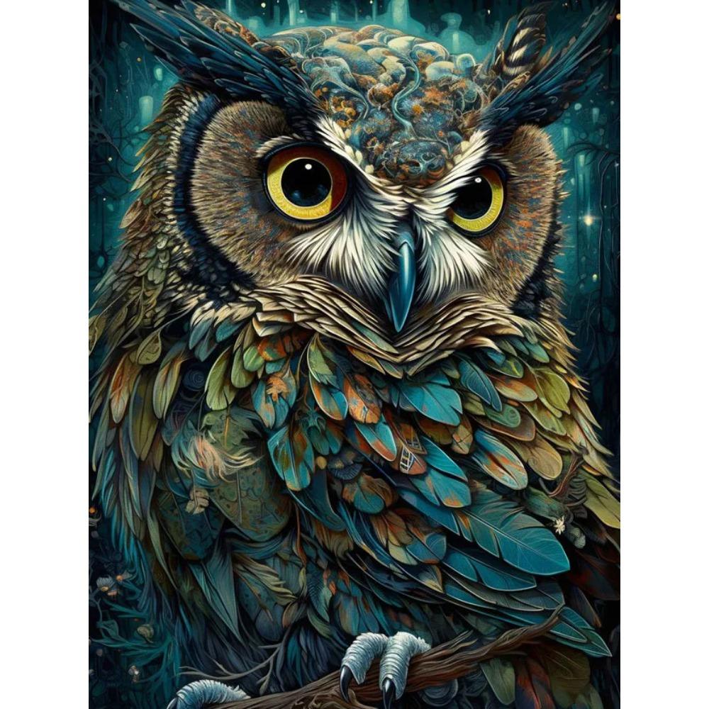 Diamond Painting Full Drill Owl Round Diamond Painting Handmade Mushroom Beautiful Fox Diy Diamond Mosaic Painting Home Decoration
