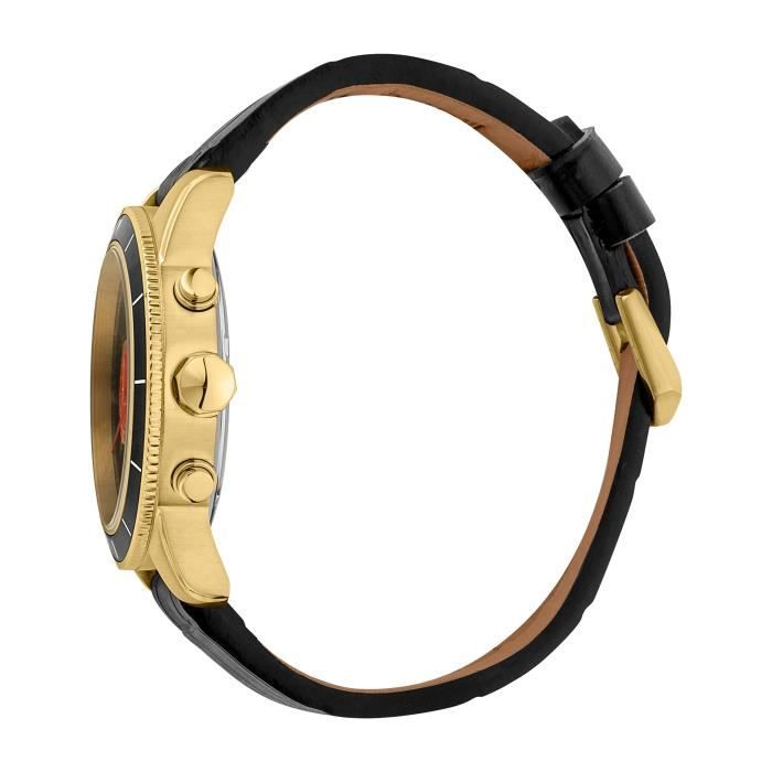 Montre - Just Cavalli - JC1G215L0025 - Quartz - Acier inoxydable - Cuir noir