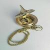 Vintage Brass Compass Push Button Sundial Pocket Hiking Gift Compass