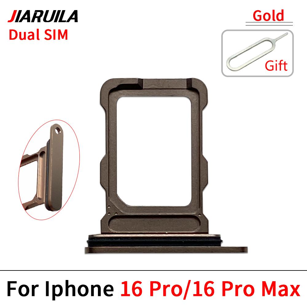 Лоток для SIM-карты для iPhone 16 Plus / Для iPhone 16 Pro Max Двойной слот для Micro-SIM Держатель Запасные части Читатель SD-карт
