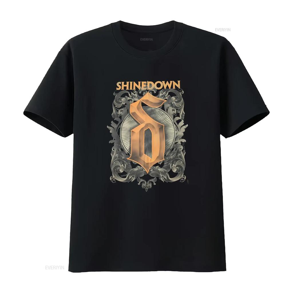 Shinedown UK Fall Tour 2013 Cotton Black T Shirt All Sizes Available Unique Design vintage Washed homme Stylish fashion Casual