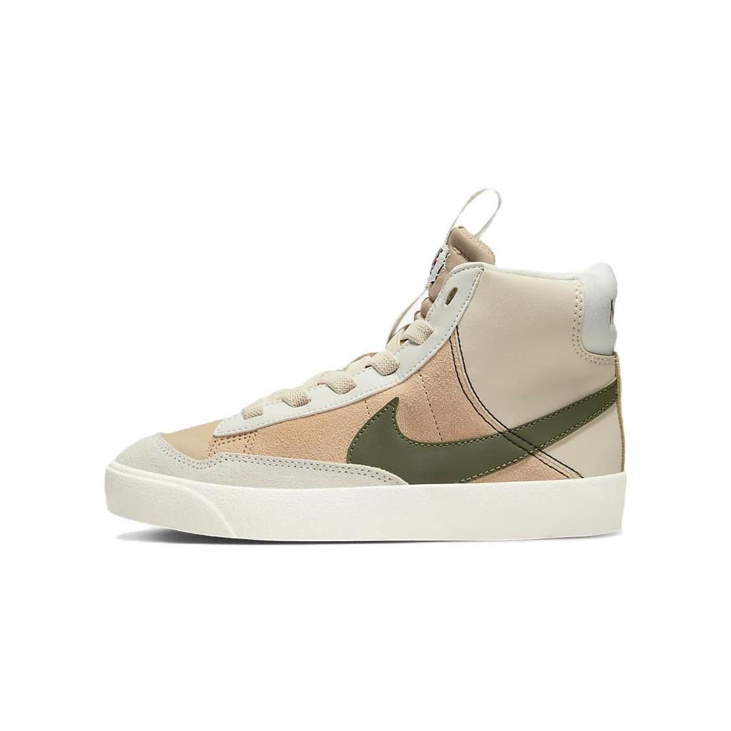 Nike Blazer Mid 77 SE PS Dance - Sanddrift Medium Olive Kids Sneakers Brown Light-Silver Phantom DQ0370-100