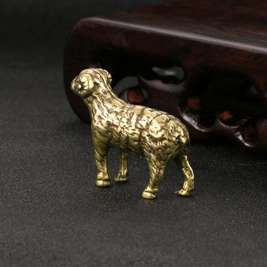 Childlike Sturdy Chic Solid Clear Lines Sheep Sculpture Ornament