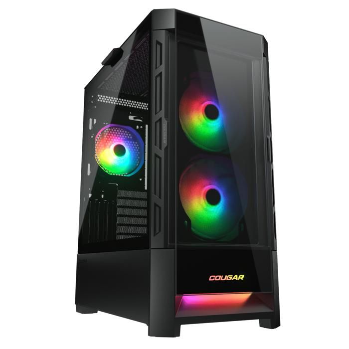 Boitier PC Gaming - Cougar Gaming - DUOFACE RGB BLACK - Assemblage Sans Outil - Filtre Anti-poussière
