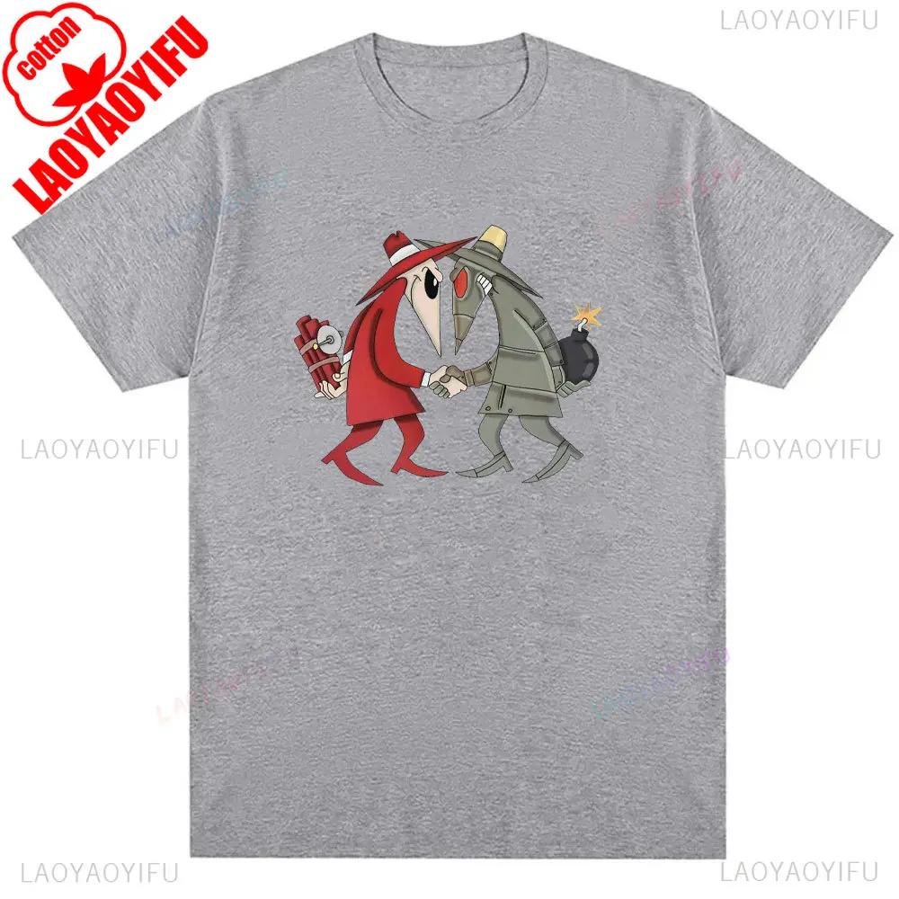 Я СОБИРАЮСЬ УБИТЬ ТЕБЯ, МАЛЕНЬКИЙ СЫН ШИ Spy Vs Spy Мужская Футболка Летняя Хлопковая С Круглым Вырезом Юмористическая Ретро 80-х Мультяшный Графический Принт Футболка