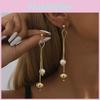 New Trend 2023 Asymmetrical Pearl Earrings Gold Design Plated