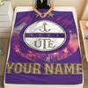 1PC Custom Name Újpest FC Patterned Flannel Blanket Suitable For All Seasons for Home Decor Warmth and Comfort Gifts Holiday Present