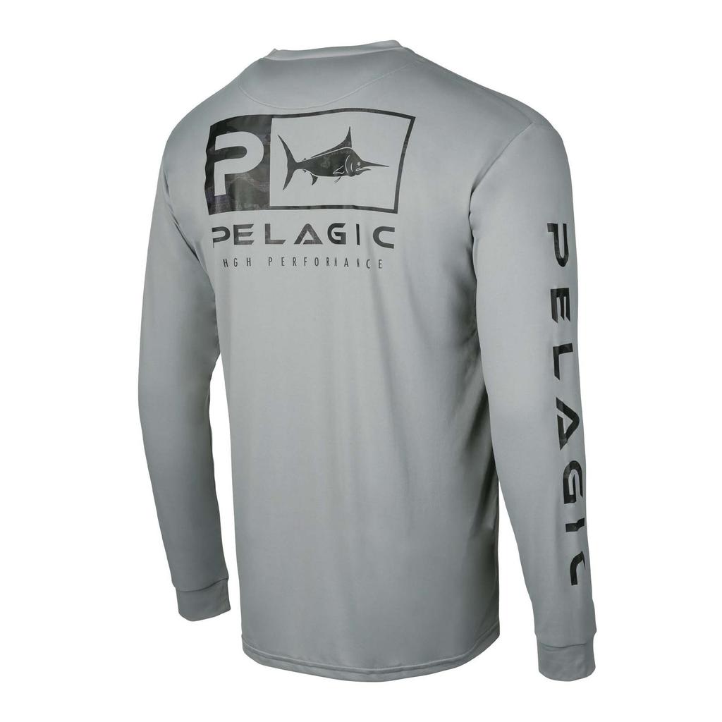 PELAGIC Рыболовный костюм с длинным рукавом и круглым вырезом, защита от солнца, ощущение ледяного шелка, для спиннинга, дышащий, для активного отдыха, спортивной рыбалки