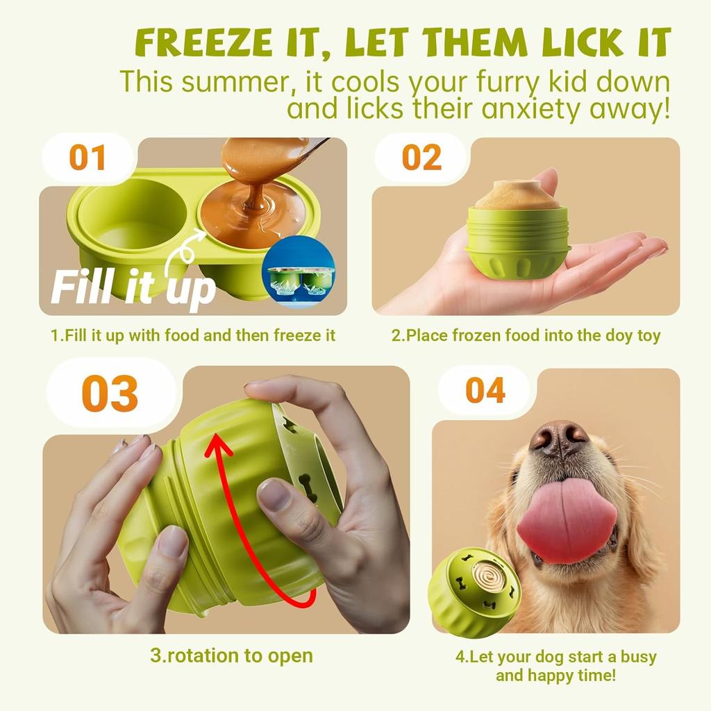 Interactive Toy for Dog To Freeze: Cognitive Stimulation, Durable Toys To Relieve Boredom and Anxiety in Medium-sized Puppies and Dogs