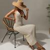 New Style Sexy Hollow Pure Desire Halter Neck Wrapping Backless Lace-up Beach Dress for Women