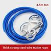 4m 5-Ton Car Tow Rope with Hooks - Safe Self-Driving Emergency Equipment