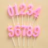 Розовые Цифровые Свечи Свечи для Торта на День Рождения Цифры 0-9 Свечи на День Рождения Индивидуальная Упаковка Упаковка для Выпечки