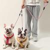 Wave Pattern Two Dog Lead Rope Anti-Winding Pet Walking Rope Anti-Tangle Dual Dog Leash  Small Dogs