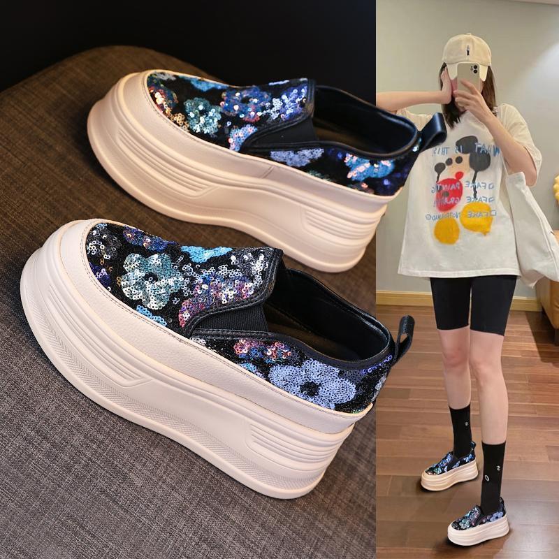 Thick-soled One-pedal Women's New Muffin Shoes In Spring and Autumn