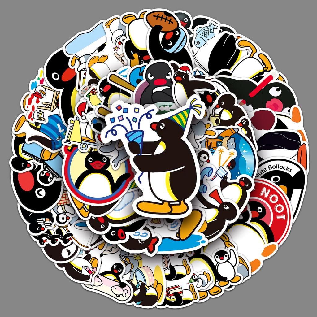 50 картинок Пингу, мультфильм про личность, анимация, милая семья пингвинов, креативные декоративные наклейки для чехла мобильного телефона в стиле Ins