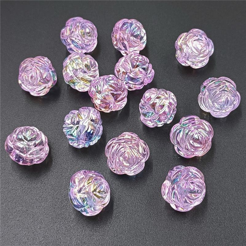 Прозрачные аксессуары из бисера ручной работы Цветочные свободные бусины Двусторонние 10 шт. Материалы для изготовления Трехмерный УФ-акриловый браслет Ожерелье DIY