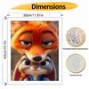 Disney animation digital oil painting Nick Judy diy handpainted coloring painting home decoration, zootopia fox rabbit art wall decor