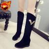High Heels Elegant Heeled Ladies Knee Shaft Shoes Winter 2025 Autumn Women's Long Boots Trend Spring Hot Quality On Promotion Pu