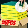 50/1 шт. Кухонная губка для мытья посуды Мягкая Впитывающая Чистящая Губка для мытья кастрюль Ржавчины Наборы для удаления Домашняя Чистящая Щетка Губка