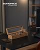 SONGMICS Деревянный футляр для часов на 6 часов с прозрачным окном, стильный дневной подарок для мужчин и на день рождения JOW006K01 Часы, Окно, Коробка,