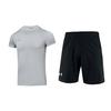 Breathable Comfortable Crew Neck Short Sleeve T-Shirt And Versatile Mid-Rise Shorts Casual Sports Set Men Sets 23500506-011+22500214-001