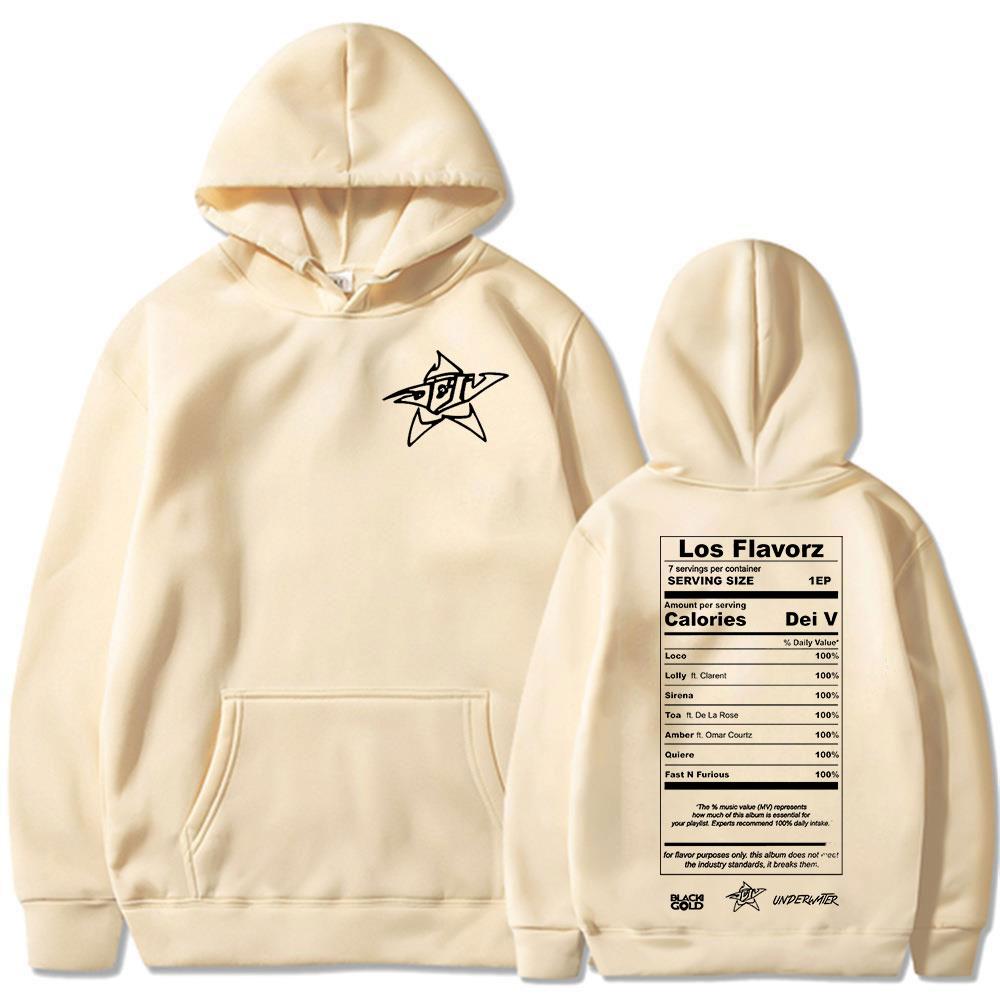 Rapper Dei V Los Flavorz Album 2025  Hoodies Men Women Clothing Fashion Hip Hop Long Sleeve Sweatshirt Casual Oversized Pullover