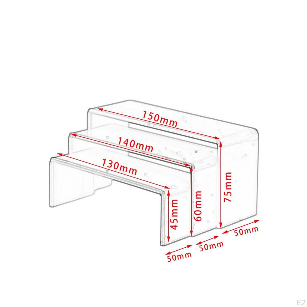 3 шт. акриловые стенды, кронштейны для полок, многоуровневая лестница, прямоугольник для фигурок кукол