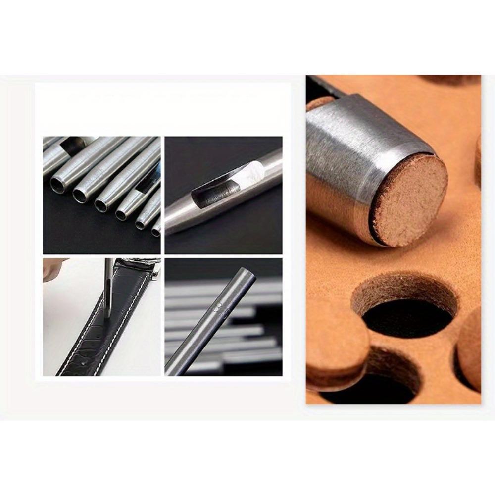 Штамповка кожи, круглый пробивной материал, пробивание отверстий, ручные инструменты для перфорации изделий из кожи своими руками, 0,5-6 мм, 12 комплектов