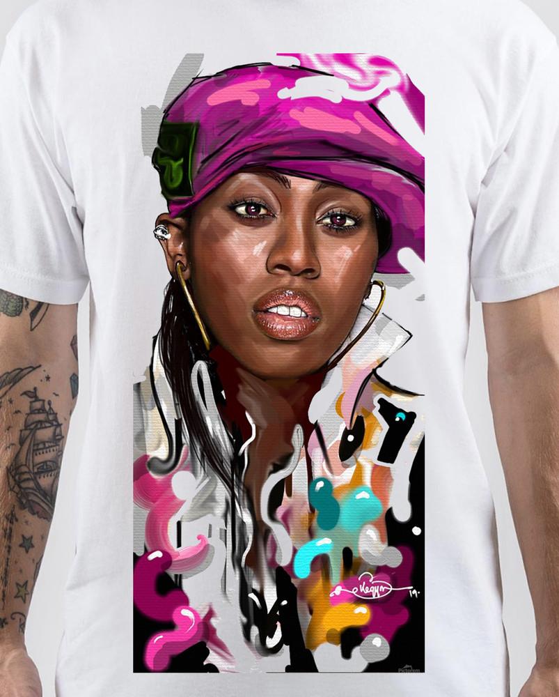 Футболка с изображением рэперши Missy Elliott, короткий рукав, все размеры, 1F187, унисекс