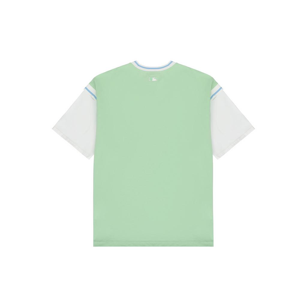 Новая футболка MLB со спущенным плечом, унисекс, светло-зеленая, 3ATSEC823-07KAL