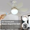 LED Ceiling Fan Light E27 With Remote Control Dimming Ceiling Fans For Room Study Living Room Household Use 85-265V Lamps
