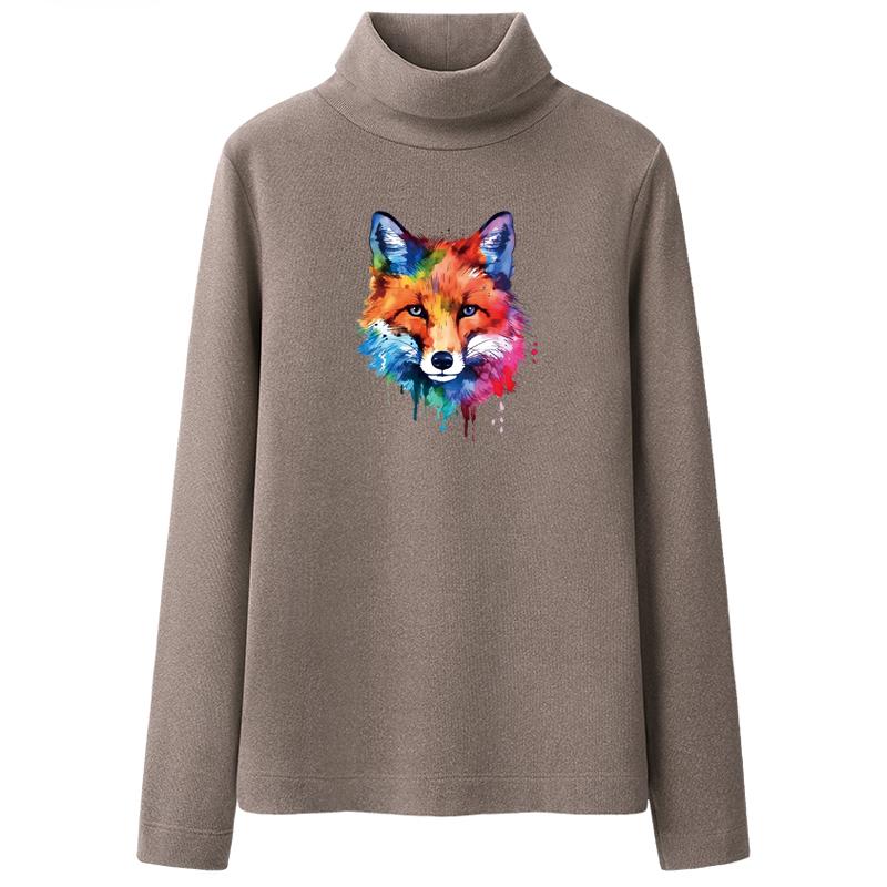 Colors Fox Thermal Patch Stripes Diy Accessory Sticker Heat Press Appliqued Fashion Jeans Patch For Clothes Animal Series Decals