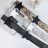 Star Leopard Print Scarf Elegant Long Vintage Scarf Classic Polka Dot Waist Belt  Woman