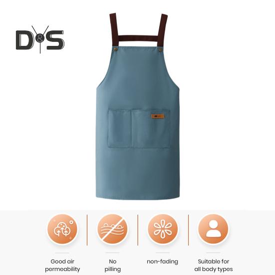 Водонепроницаемый фартук с большим карманом, маслостойкий, пыленепроницаемый, кухонный фартук с регулируемым ремешком, универсальный поварской фартук для мясников и маляров