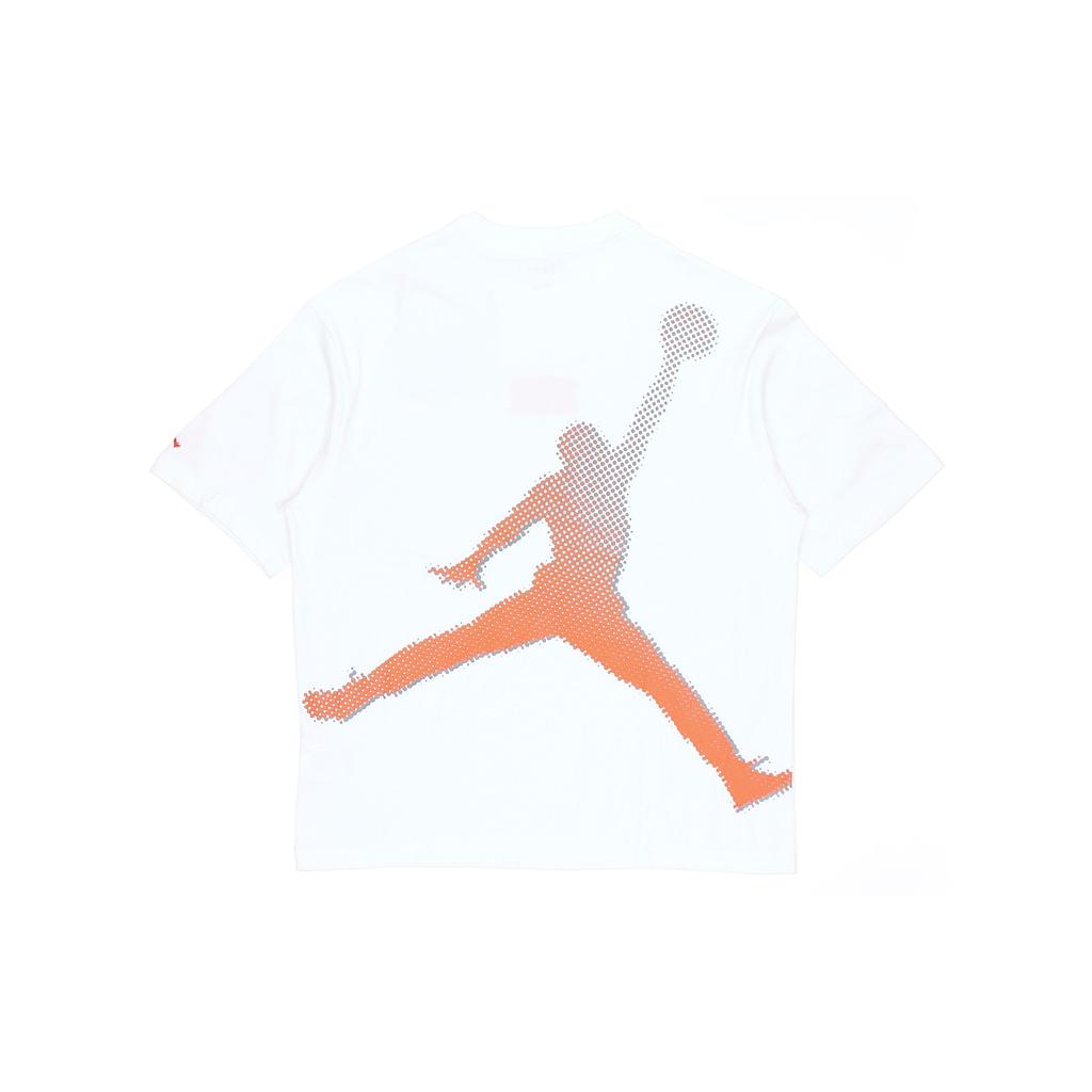 Jordan Футболка Jumpman с графическим принтом и круглым вырезом, с коротким рукавом, мужская, белая DO8906-100