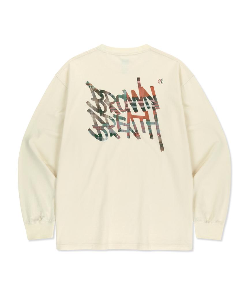 BROWNBREATH Patchwork Check Tag Longsleeve - Cream
