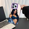 Певец L-Lara Raj Для iPhone 17,16,15,14,13,12,11,Mini,Pro,E,SE4,XS,MAX Фиолетовый Ударопрочный Конфетный Матовый Чехол
