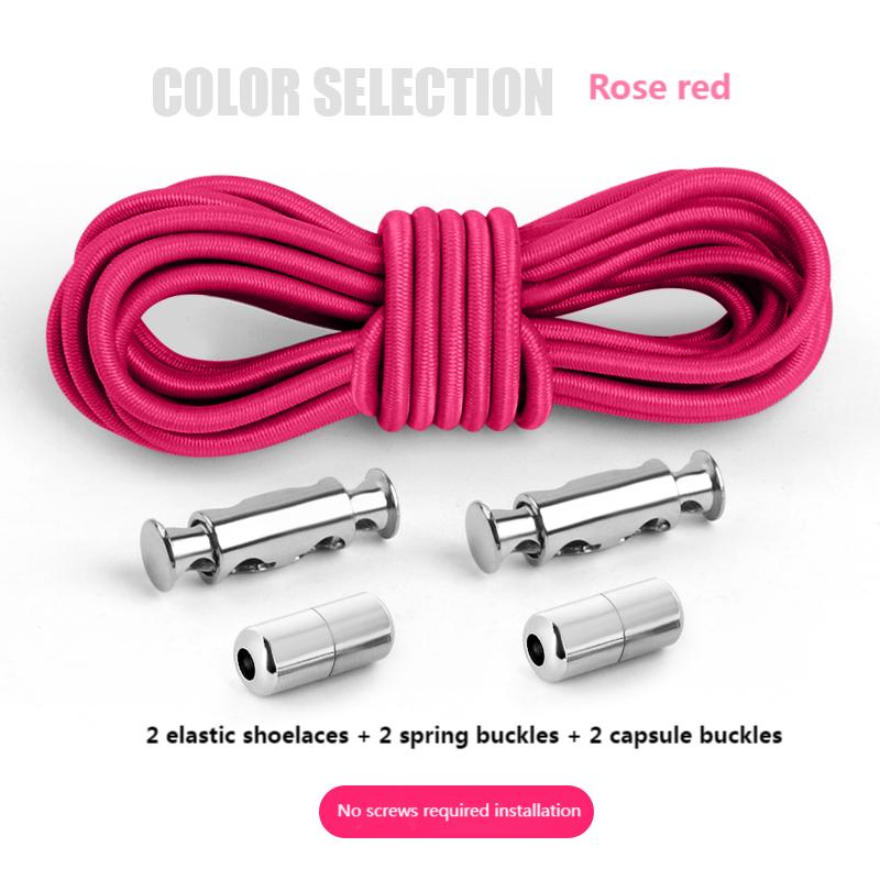 Эластичные шнурки без завязок, круглые шнурки с металлическим замком без завязок, кроссовки, ботинки, шнурки для детей и взрослых, быстрые ленивые шнурки для обуви