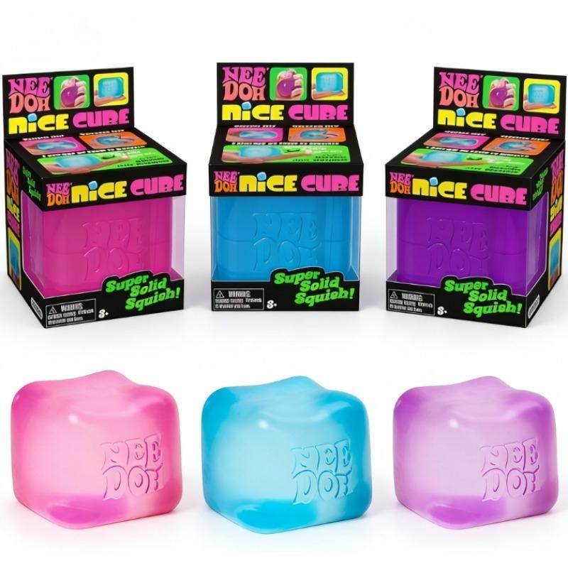 Needoh Nice Cube Сенсорный Сниматель Стресса Игрушка-Фиджет Для Тревоги и Концентрации Настольный Сенсорный Куб Для Взрослых и Детей*-.