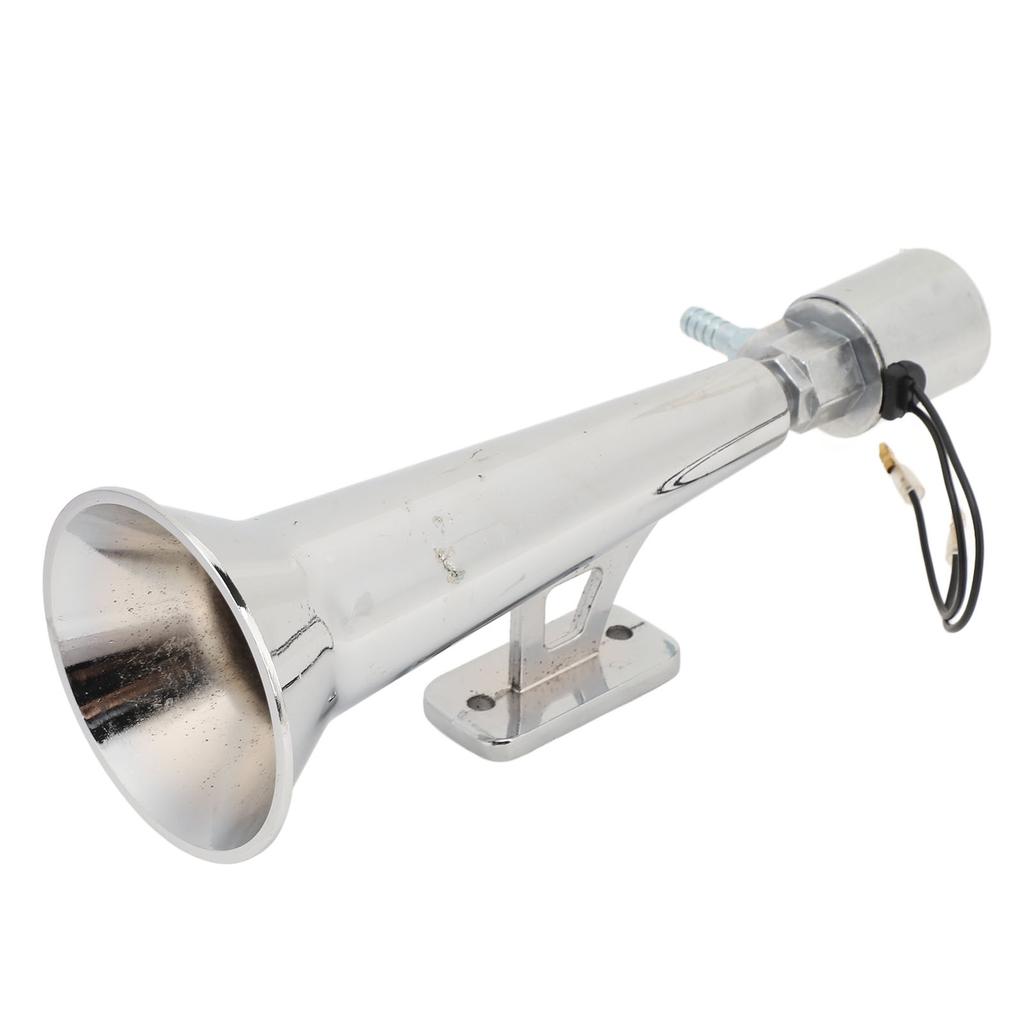 Car Air Horn Universal Rustproof 150DB Metal Loud Silver Truck Whistle Horn for 12V 24V Boat Yacht RV Motocycle