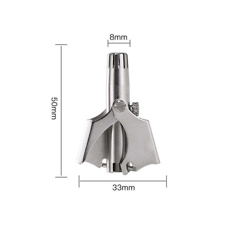 Триммер для волос в носу и ушах для мужчин и женщин, ручной триммер из нержавеющей стали, моющийся триммер для носа, бровей, бритва Vibrissa