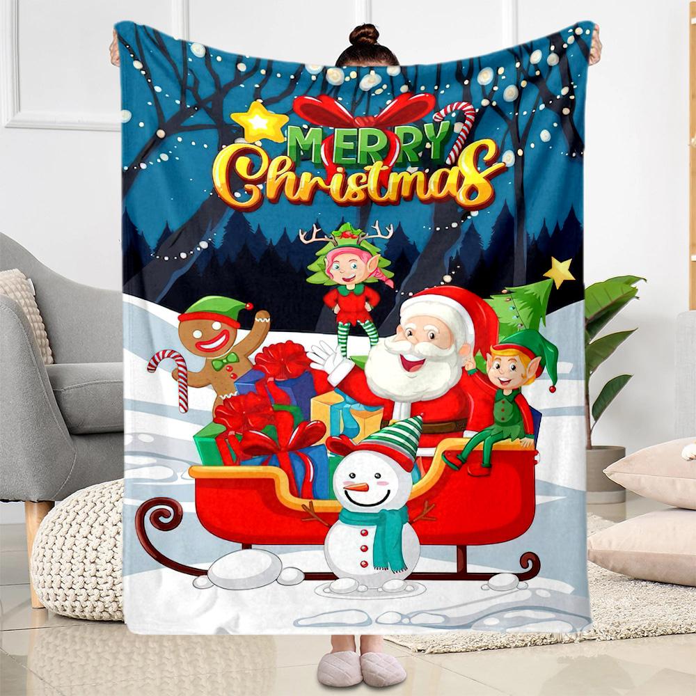 Christmas 168 Blanket Comfortable Suitable for Livingroom Sofa Seaside Four Seasons Multipurpose Stylish Decor Gifts For Family Or Friends