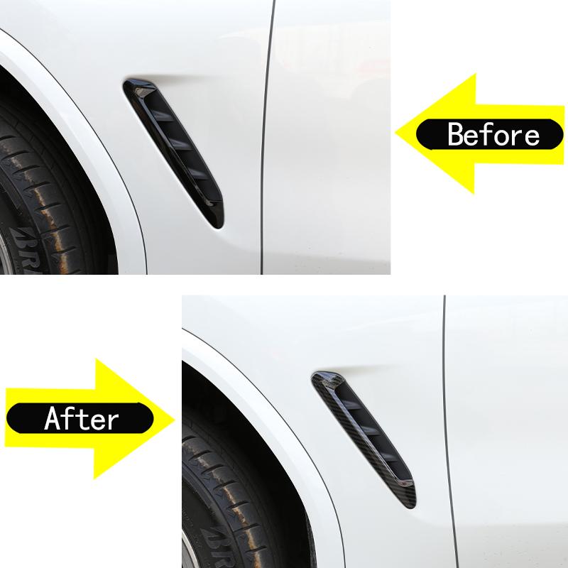 Для BMW X3 G01 X4 G02 2018- автомобильный стиль Piano Black Fender боковая крышка воздухозаборника декоративная наклейка