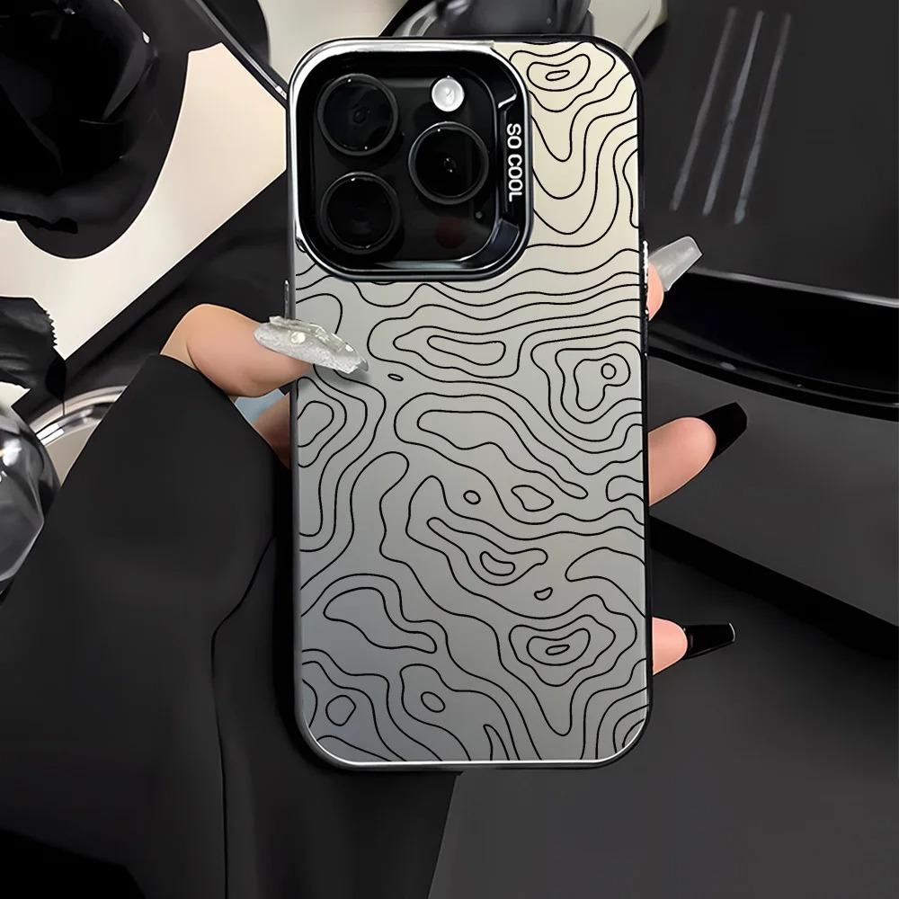 Terrain pattern phone case suitable for iPhone 17 Air 16 Pro Max 15 14 13 12 11 ProMaxPlus 8 anti drop and shockproof back cover