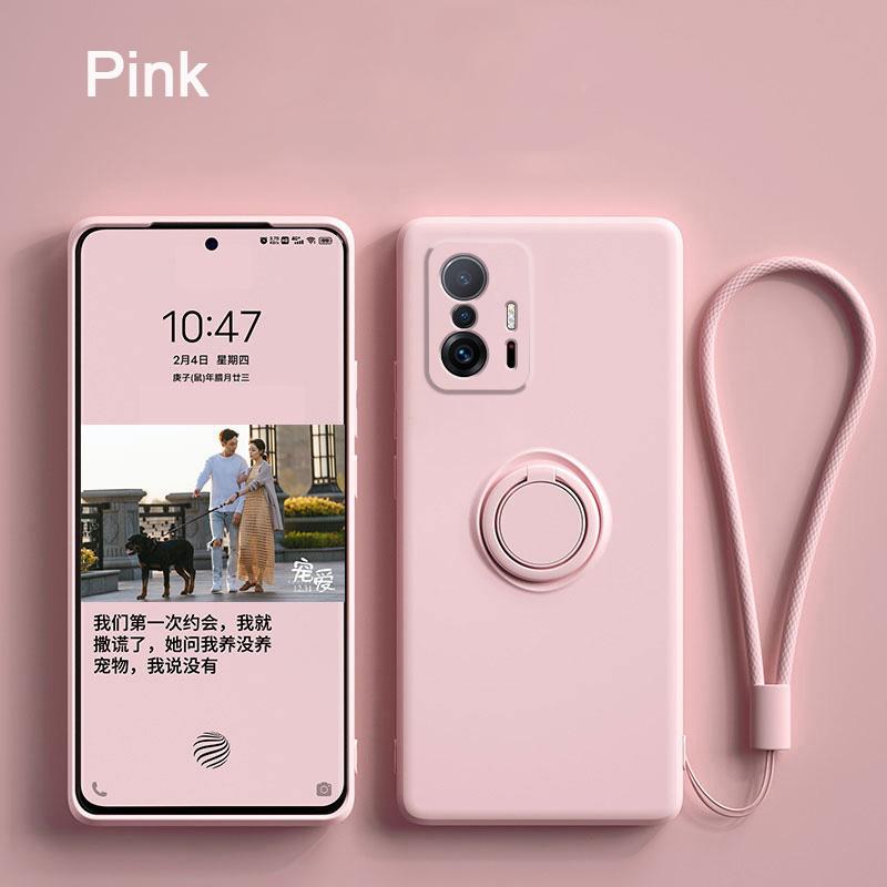 Luxury Magnetic Silicone Case Xiaomi Mi 10 10T Lite 11 11T 11i 5G NE Redmi Note 10s 11s 9 9s 9A 9AT 9C 8 8T POCO F3 Soft Full Cover Ring Holder Stand